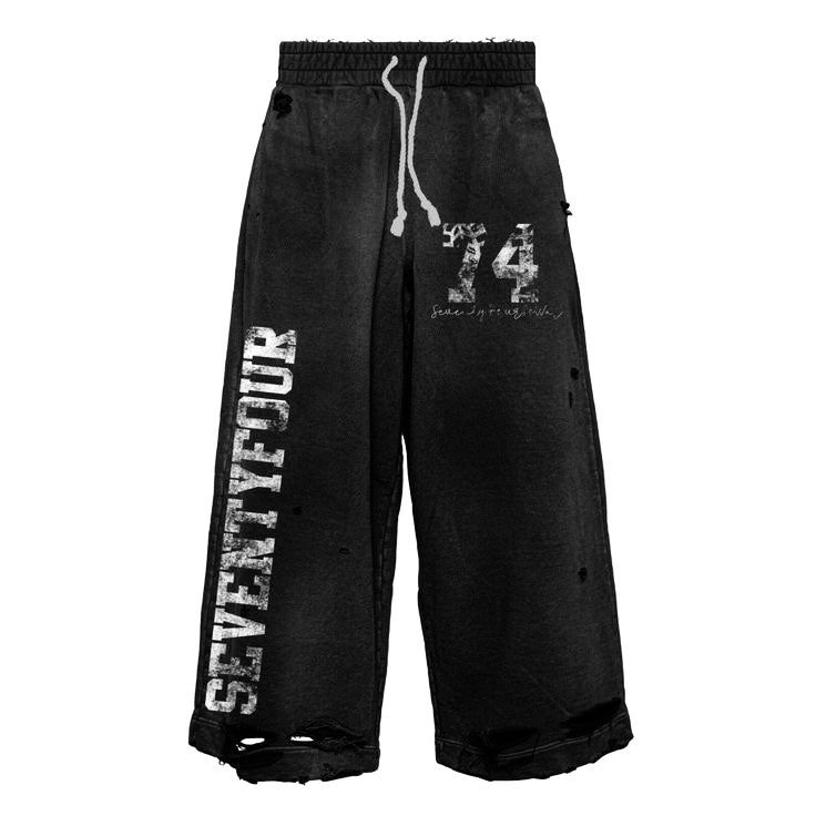 A BLACK WIDE LEG 74 JOGGERS