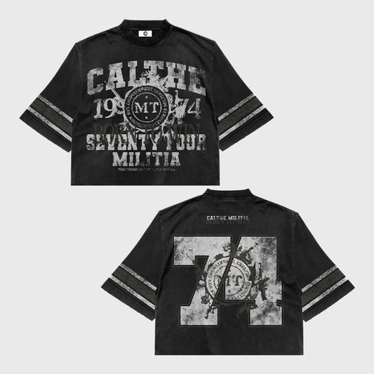 A BOXY DIRTY COLOR MILITIA TEE