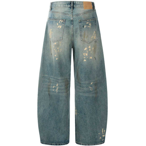 DIRTY PAINTED OVERSIZED/BAGGY JEANS