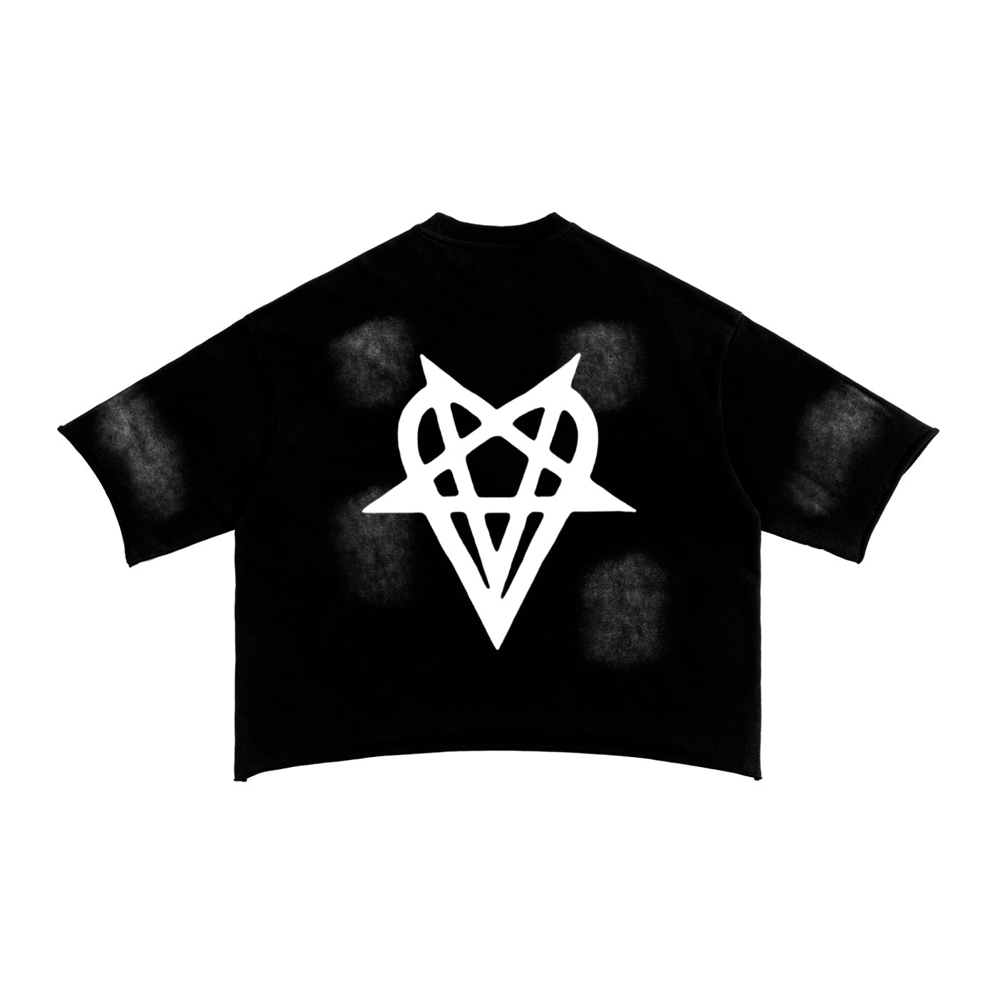 BLACK OVERSIZED SUNFADED EUPHORIA BOXY TEE