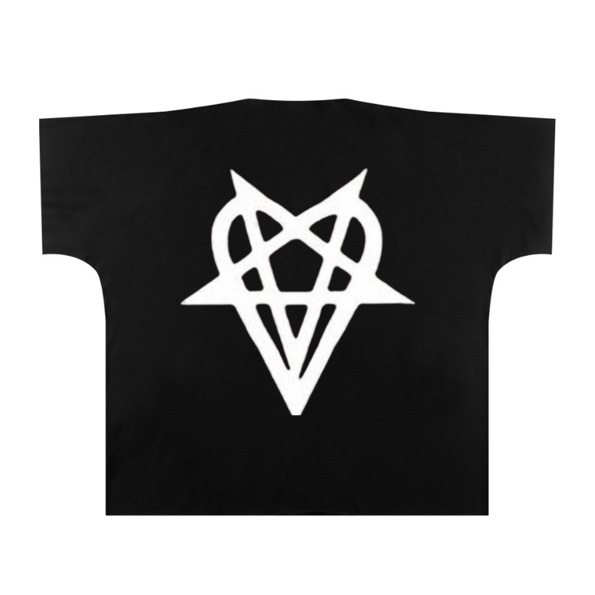 A ALL BLACK SHORTSLEEVE HEARTAGRAM INSPO TEE