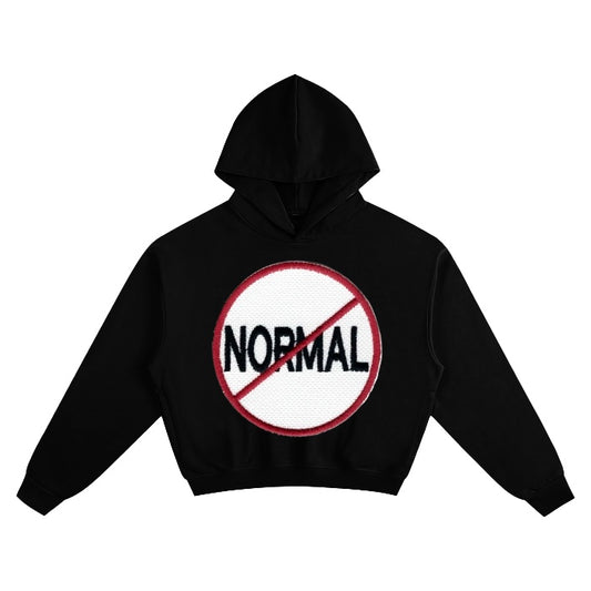 A ALL BLACK NOT NORMAL BOXY HOODIE