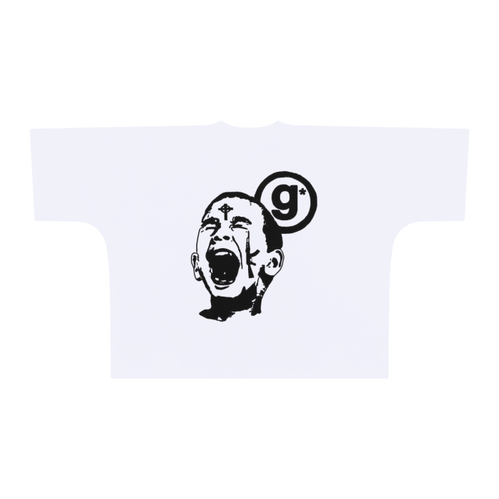 WHITE GRAPHIC OVERSIZED BOXY TEE