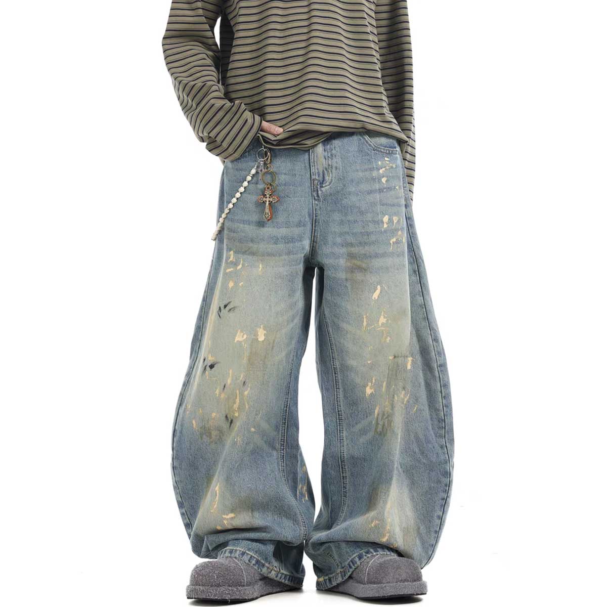 CUSTOM OVERSIZED WIDE LEG TTC JEANS